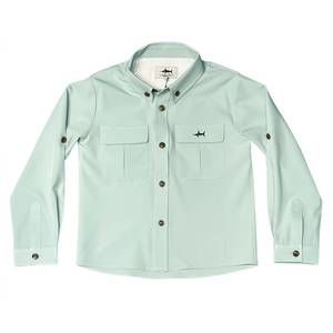 NEW SALTWATER BOYS CO. kids flagler fishing shirt in green